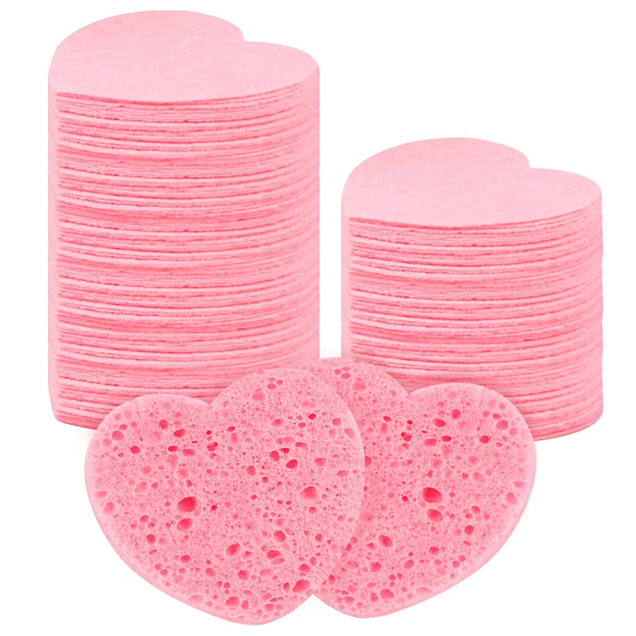 Kiss Beauty Makeup Remover - 5 stuks cellulose gezichtssponzen, gecomprimeerde gezichtsreinigings-