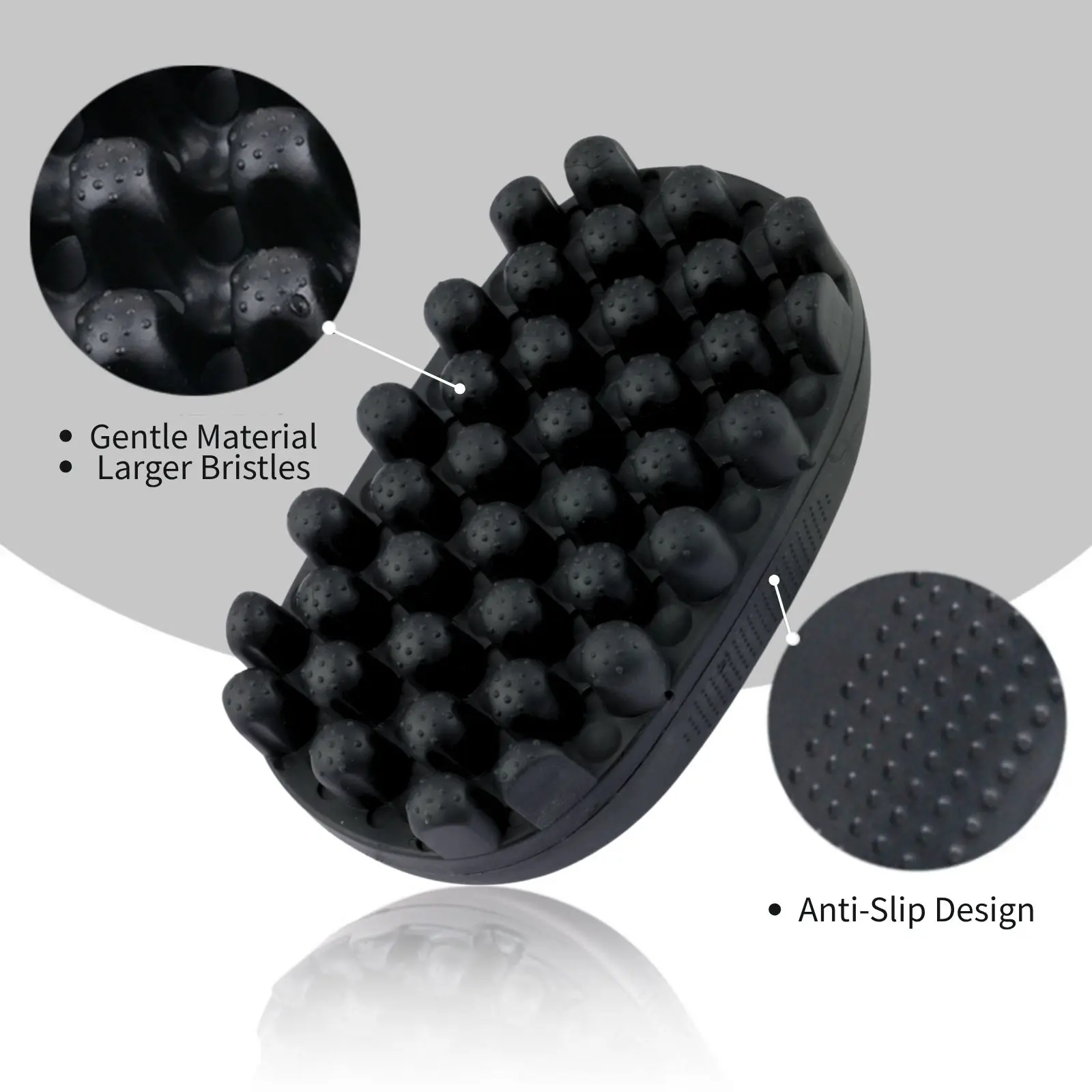 Hair Curling Wand - NIEUW Antislip Rubberen Krulborstel Sponshandschoen Afro