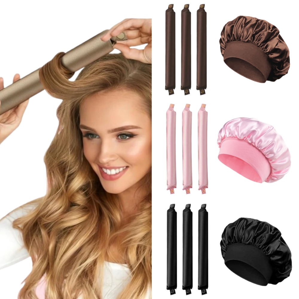 Hair Curling Wand - Heatless Curling Rod Hoofdband Zachte Haarkrulspeld