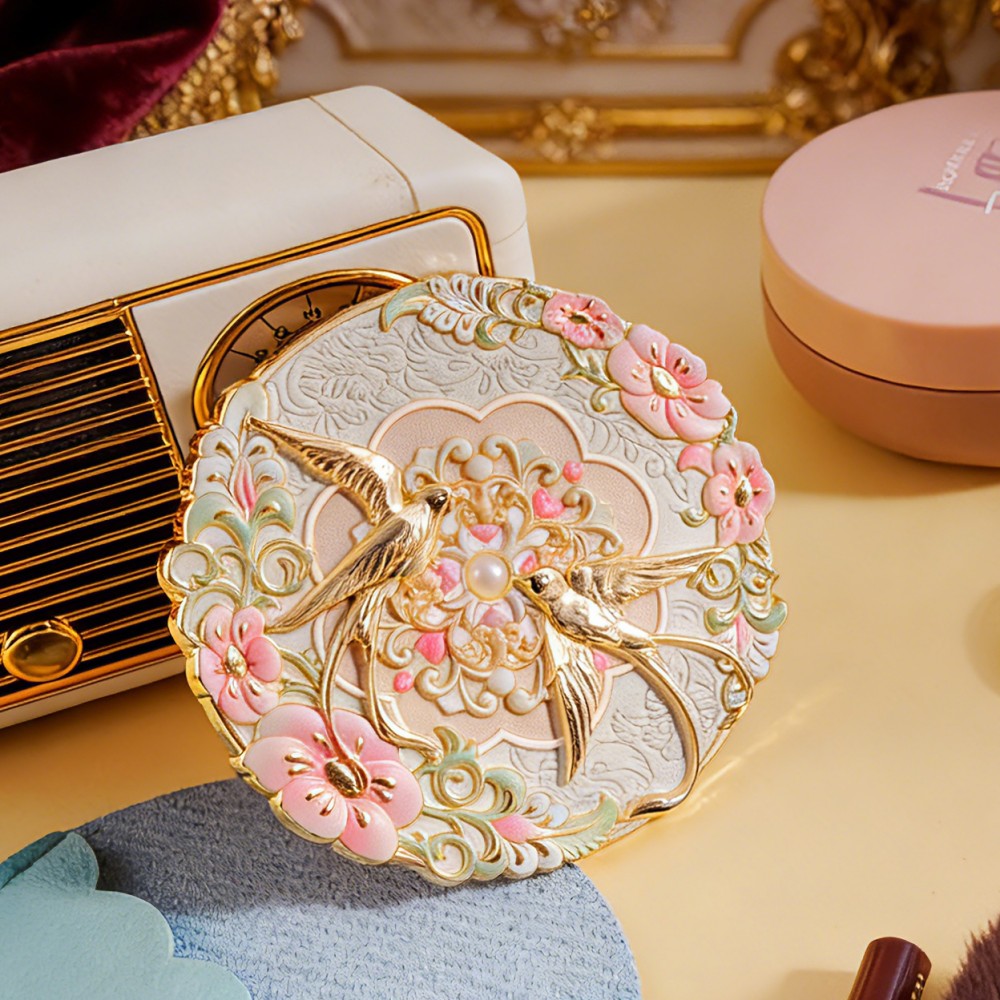 Ysl Beauty Makeup - Vintage Chinese stijl spiegel pioen delicate