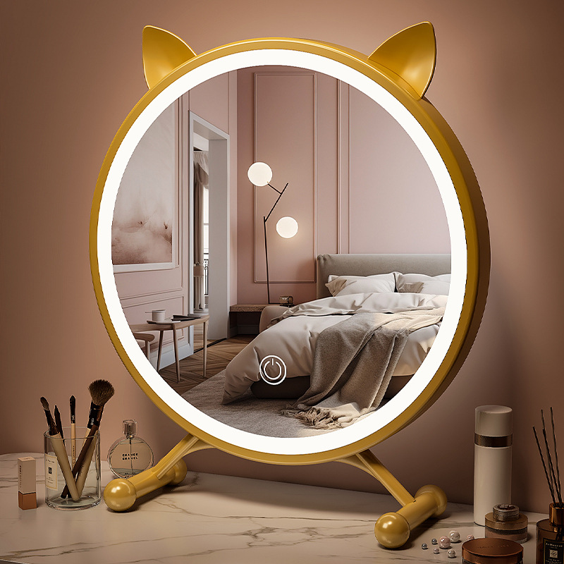 Beauty Love Makeup - LED ronde make-upspiegel, desktop, schoonheidsspiegel