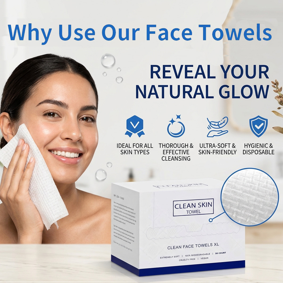 Kiss Beauty Makeup Remover - 50 stuks/doos wegwerp gezichtsdoekjes gezichtsreiniging make-up
