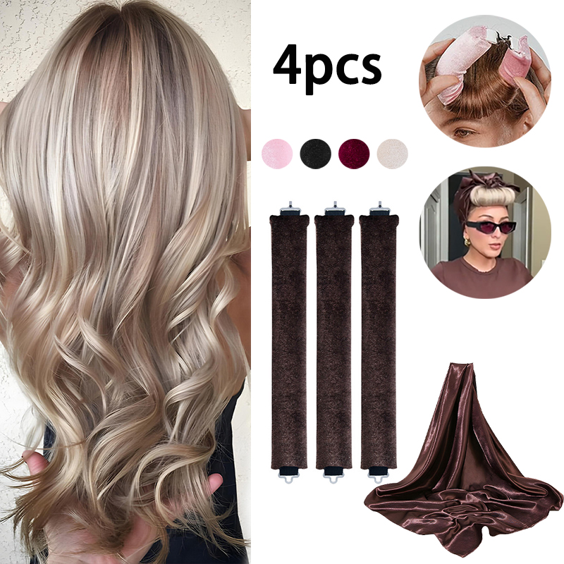 Hair Curling Wand - 4 stuks Heatless Haar Krultang Met