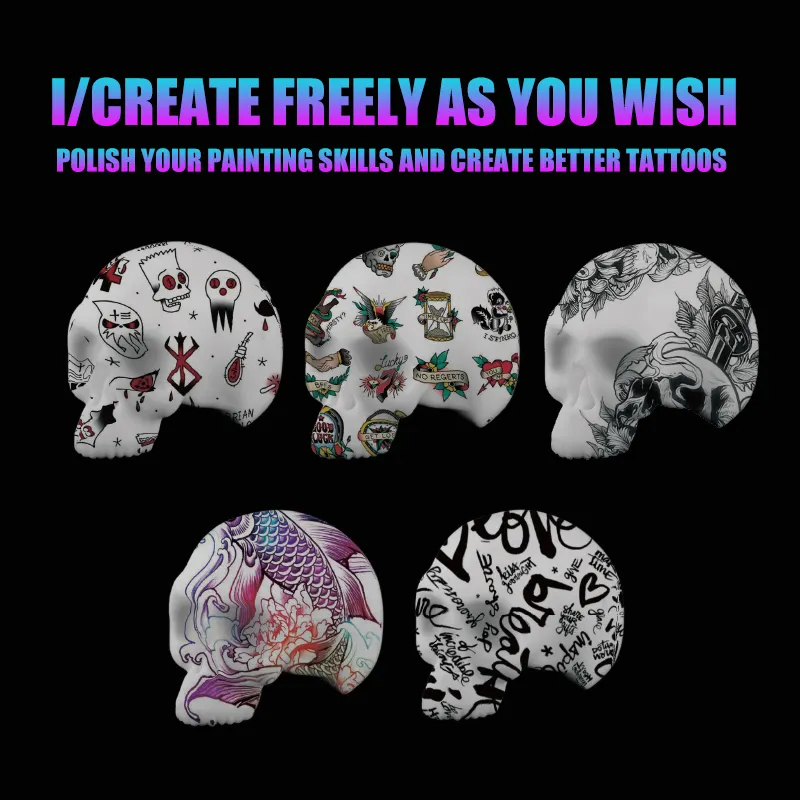 3D Skull Tattoo Oefenhuid Sili - Beauty Makeup Training recensie en prijs