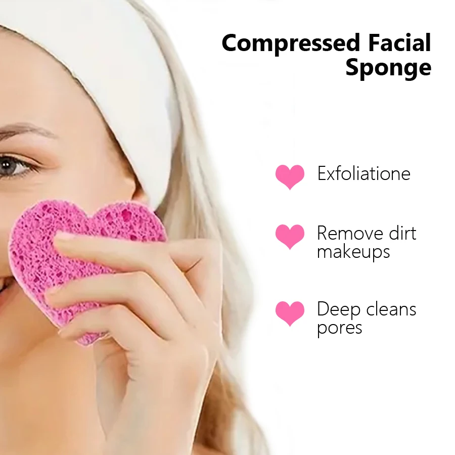 5 stuks cellulose gezichtsspon - Kiss Beauty Makeup Remover recensie en prijs