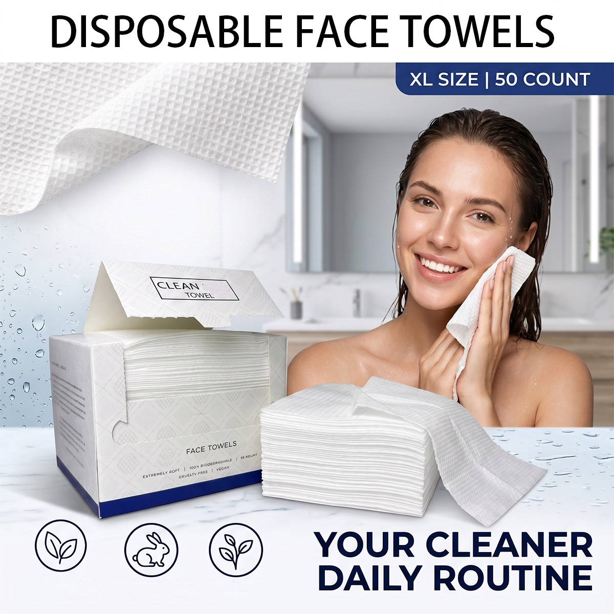 50 stuks/doos Wegwerp gezichts - Kiss Beauty Makeup Remover recensie en prijs