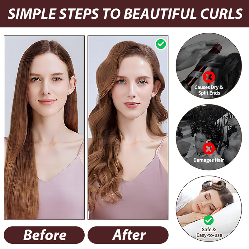 4 stuks Heatless Haar Krultang - Hair Curling Wand recensie en prijs